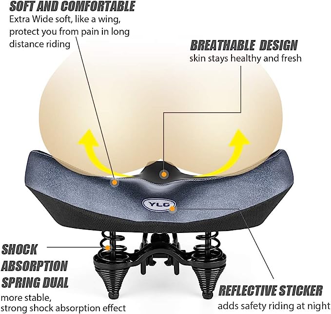 YLG Oversized Comfort Electric Bike Seat